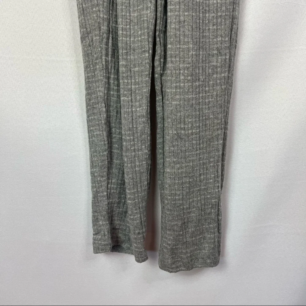 Lulu's Heather Gray Long Sleeve Ribbed Jumpsuit XS - Picture 7 of 7